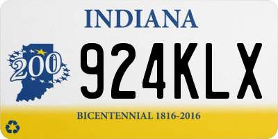 IN license plate 924KLX