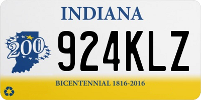 IN license plate 924KLZ
