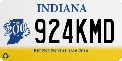 IN license plate 924KMD
