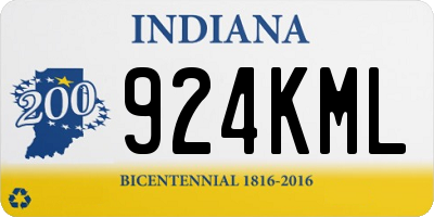 IN license plate 924KML