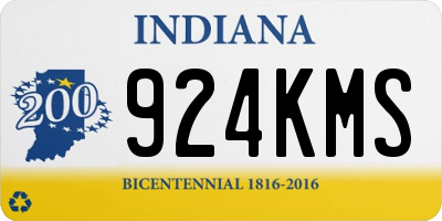 IN license plate 924KMS