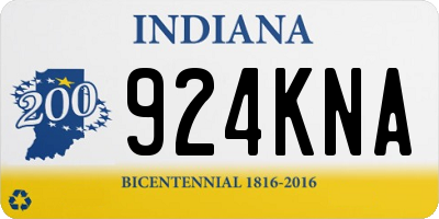 IN license plate 924KNA