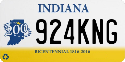 IN license plate 924KNG