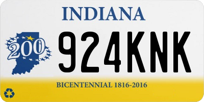 IN license plate 924KNK