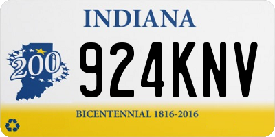 IN license plate 924KNV