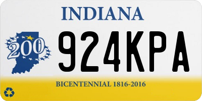 IN license plate 924KPA