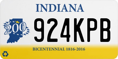 IN license plate 924KPB