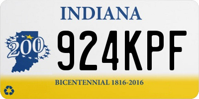 IN license plate 924KPF