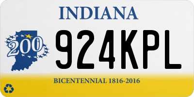 IN license plate 924KPL
