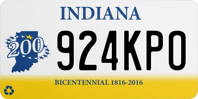 IN license plate 924KPO