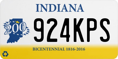 IN license plate 924KPS