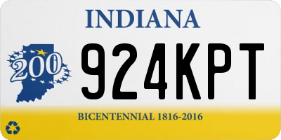 IN license plate 924KPT