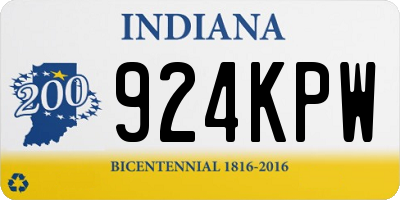 IN license plate 924KPW