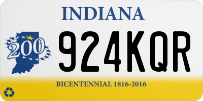 IN license plate 924KQR