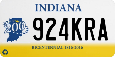 IN license plate 924KRA