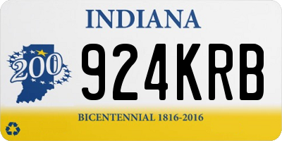 IN license plate 924KRB