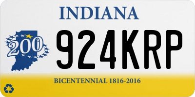 IN license plate 924KRP