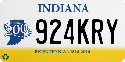 IN license plate 924KRY