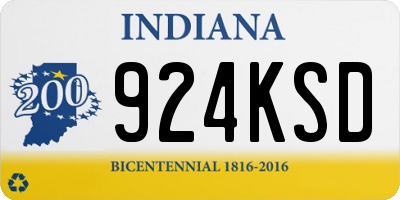 IN license plate 924KSD