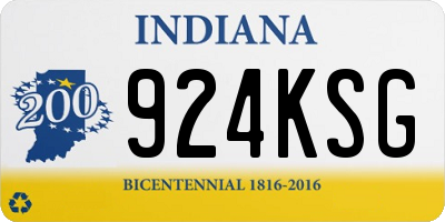 IN license plate 924KSG