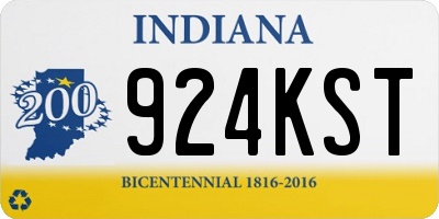 IN license plate 924KST