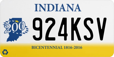 IN license plate 924KSV