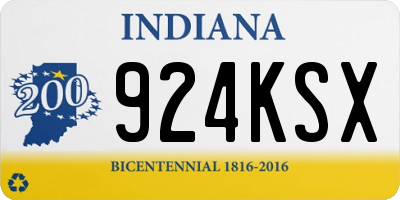 IN license plate 924KSX