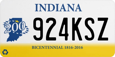 IN license plate 924KSZ