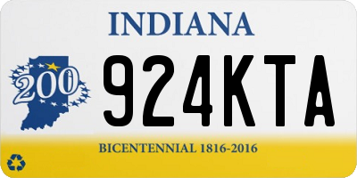 IN license plate 924KTA
