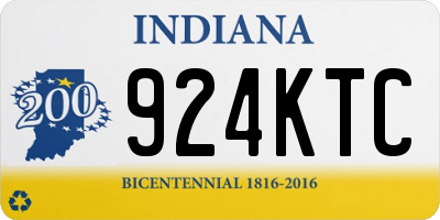 IN license plate 924KTC