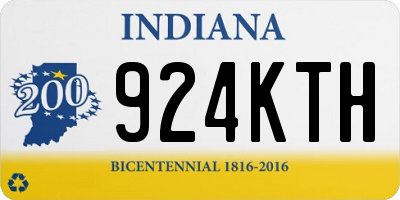 IN license plate 924KTH