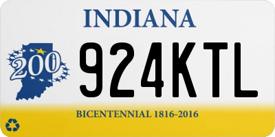 IN license plate 924KTL