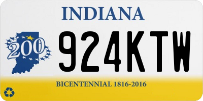 IN license plate 924KTW