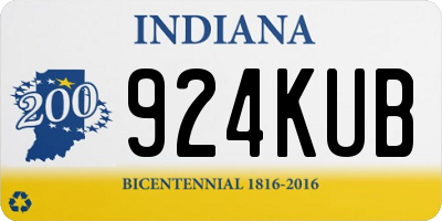 IN license plate 924KUB