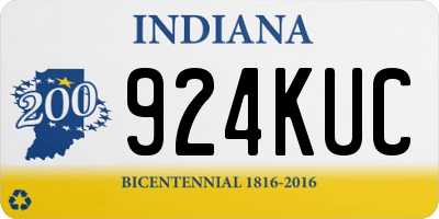 IN license plate 924KUC