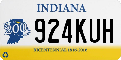 IN license plate 924KUH