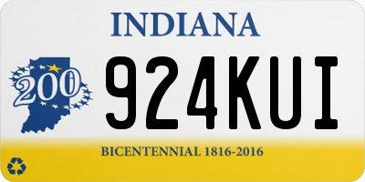 IN license plate 924KUI