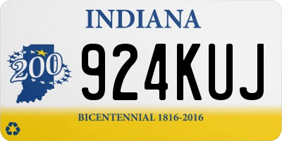 IN license plate 924KUJ
