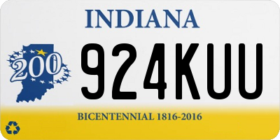 IN license plate 924KUU