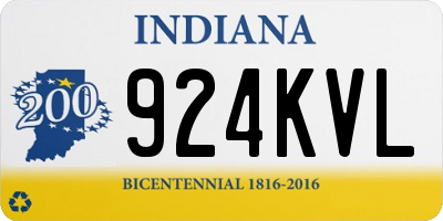 IN license plate 924KVL