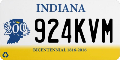 IN license plate 924KVM