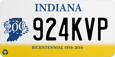 IN license plate 924KVP