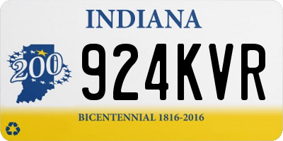 IN license plate 924KVR