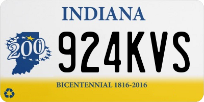 IN license plate 924KVS