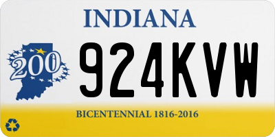 IN license plate 924KVW
