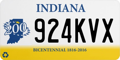 IN license plate 924KVX