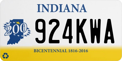IN license plate 924KWA