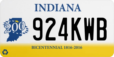 IN license plate 924KWB