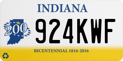 IN license plate 924KWF