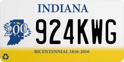 IN license plate 924KWG